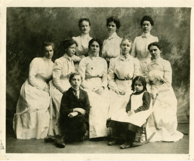 Historic photo of group of women gathered
